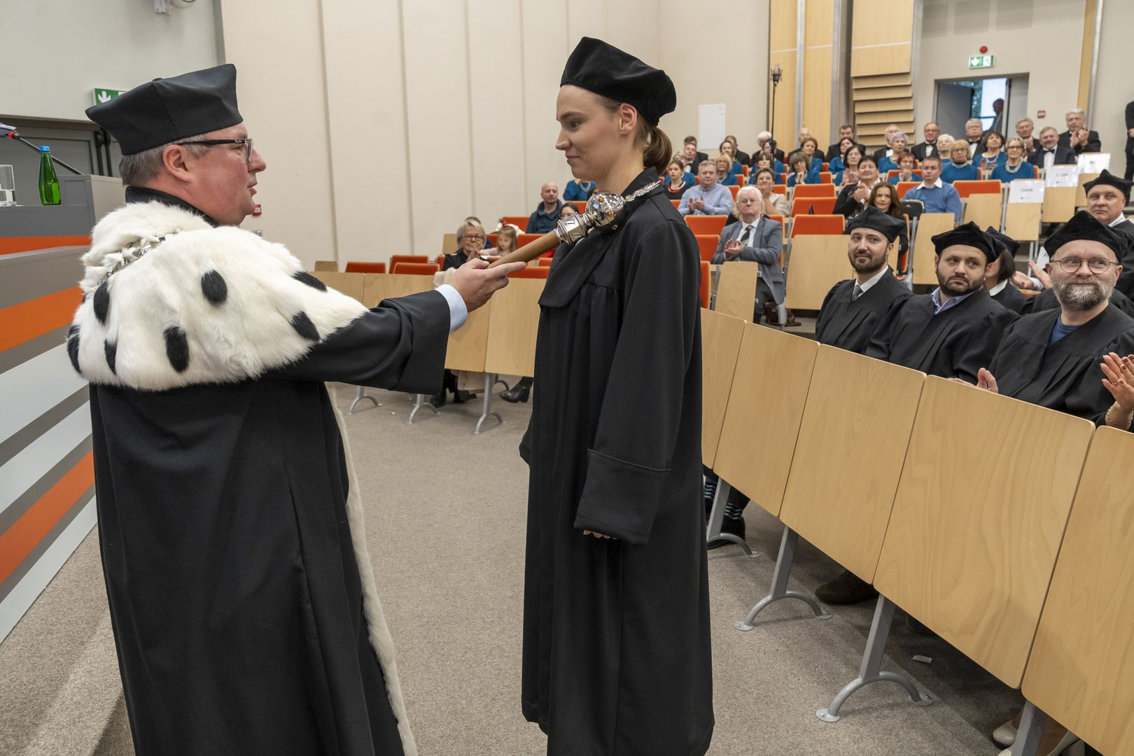 Rektor ZUT w Szczecinie, prof. dr hab. inż. Arkadiusz Terman oraz dr hab. Jekaterina Sklyar